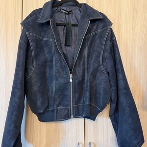 Lioness Navy Blue Bomber Jacket